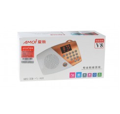 AMoi V8 Square Mini Speaker Subwoofer MP3 Player