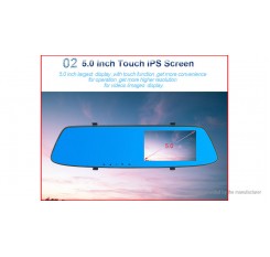 5" IPS Touch Screen 1080p HD Rear View Mirror Car DVR Camcorder