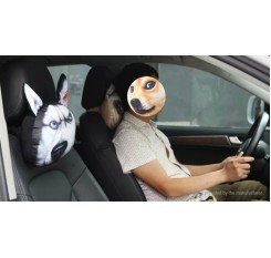 3D Dog Styled Car Headrest Neck Pillow